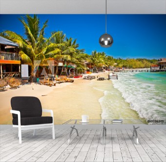 Picture of Beautiful beach on  Koh Rong island Cambodia